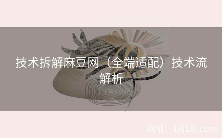 技术拆解麻豆网（全端适配）技术流解析