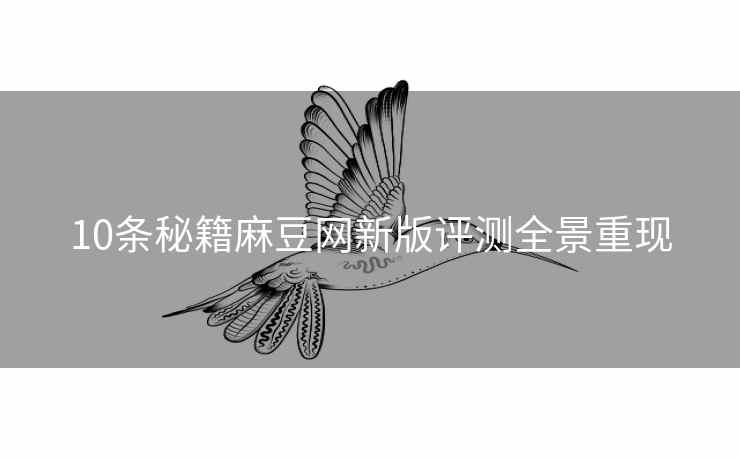 10条秘籍麻豆网新版评测全景重现